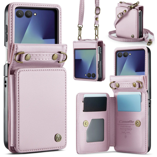Housse Samsung Galaxy Z Flip 8 Portefeuille Bandoulière RFID