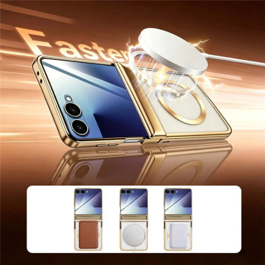 Coque Samsung Galaxy Z Flip 8 Magnétique Cadre Métallisé