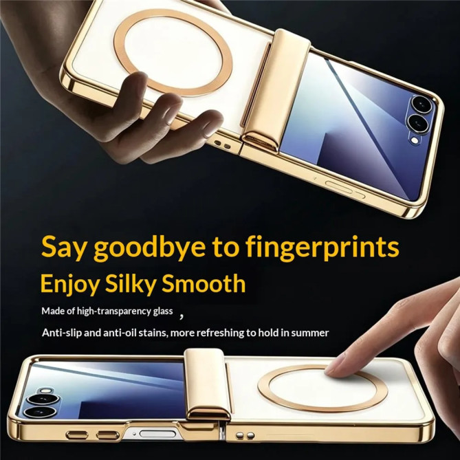 Coque Samsung Galaxy Z Flip 8 Magnétique Cadre Métallisé