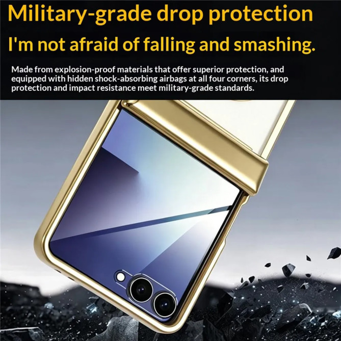 Coque Samsung Galaxy Z Flip 8 Magnétique Cadre Métallisé