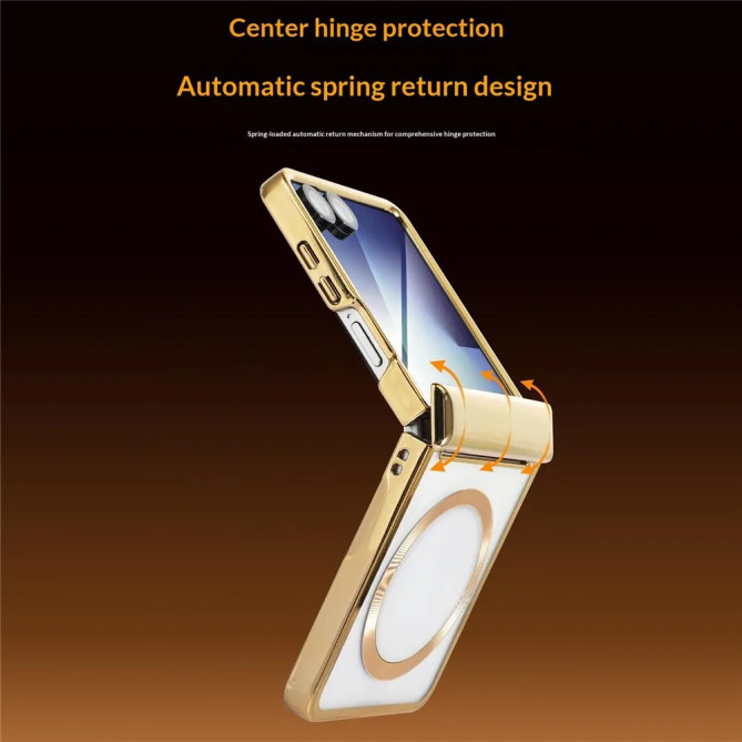 Coque Samsung Galaxy Z Flip 8 Magnétique Cadre Métallisé