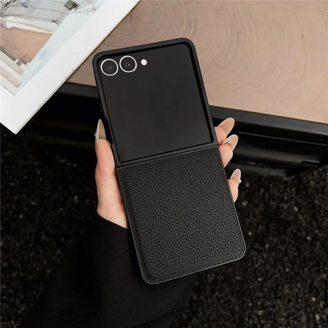 Coque Samsung Galaxy Z Flip 8 Effet Cuir Grainé