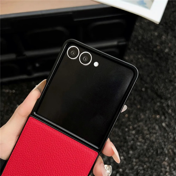 Coque Samsung Galaxy Z Flip 8 Effet Cuir Grainé