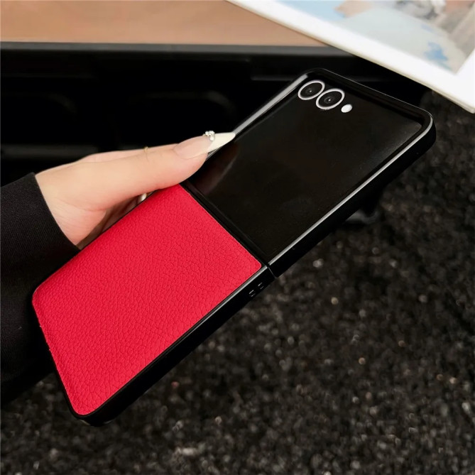 Coque Samsung Galaxy Z Flip 8 Effet Cuir Grainé