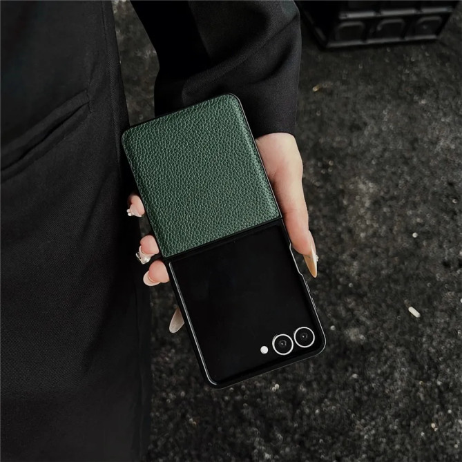 Coque Samsung Galaxy Z Flip 8 Effet Cuir Grainé