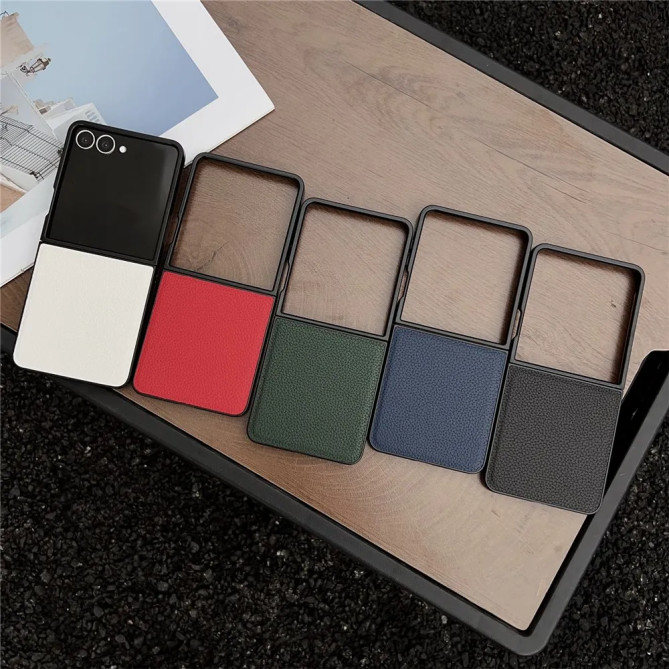 Coque Samsung Galaxy Z Flip 8 Effet Cuir Grainé