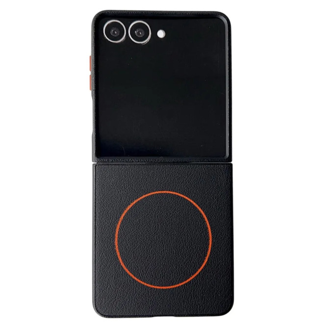 Coque Samsung Galaxy Z Flip 8 Magnétique Effet Cuir