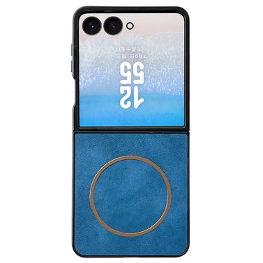 Coque Samsung Galaxy Z Flip 8 Magnétique Effet Cuir Patiné