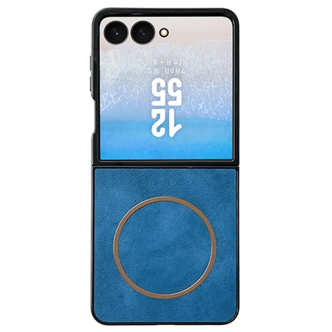 Coque Samsung Galaxy Z Flip 8 Magnétique Effet Cuir Patiné