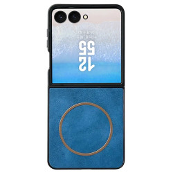 Coque Samsung Galaxy Z Flip 8 Magnétique Effet Cuir Patiné