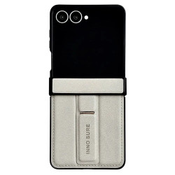 Coque Samsung Galaxy Z Flip 8 Effet Cuir avec Support Invisible