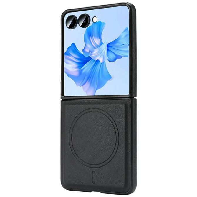 Coque Samsung Galaxy Z Flip 8 Effet Cuir Aimant N52 Doublure Microfibre