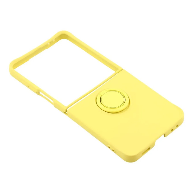 Coque Silicone Liquide Anneau Dragonne Galaxy Z Flip 8