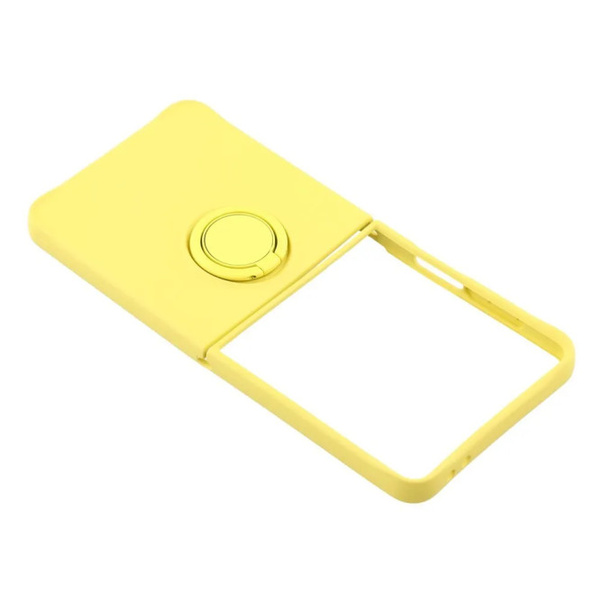 Coque Silicone Liquide Anneau Dragonne Galaxy Z Flip 8