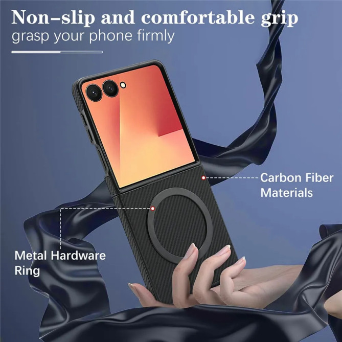 Coque Fibre de Carbone Chute 3m Galaxy Z Flip 8 Magnétique