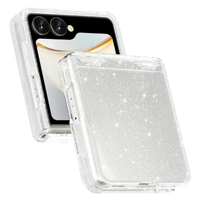 Coque Samsung Galaxy Z Flip 8 Transparente Paillettes Antichoc