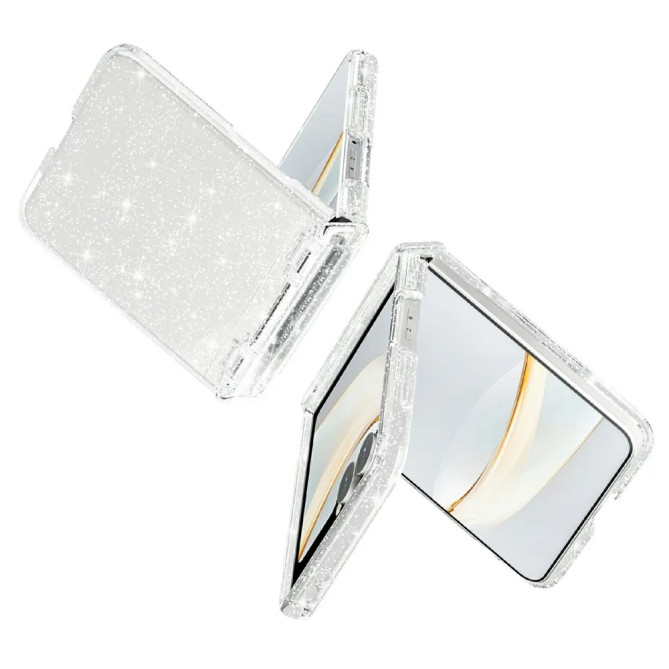 Coque Samsung Galaxy Z Flip 8 Transparente Paillettes Antichoc