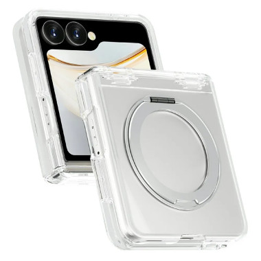 Coque Samsung Galaxy Z Flip 8 Transparente Support Rotatif Magnétique 2400 Gauss