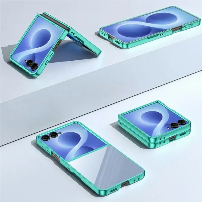 Coque Samsung Galaxy Z Flip 8 Transparente Contour Irisé Touches Ajourées - Couleurs: Noir