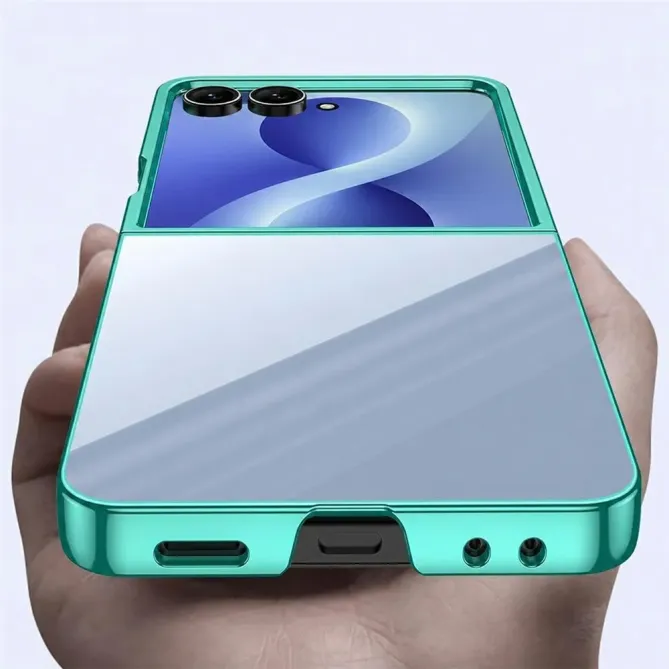 Coque Samsung Galaxy Z Flip 8 Transparente Contour Irisé Touches Ajourées - Couleurs: Noir