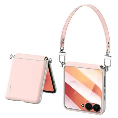 Coque Samsung Galaxy Z Flip 8 SULADA Charnière à Rappel Automatique avec Dragonne