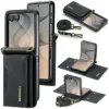 Coque Samsung Galaxy Z Flip 8 Série M2 Pochette Multi-Cartes Amovible - Couleurs: Noir