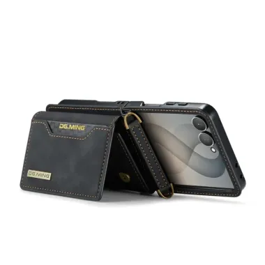 Coque Samsung Galaxy Z Flip 8 Série M2 Pochette Multi-Cartes Amovible - Couleurs: Noir