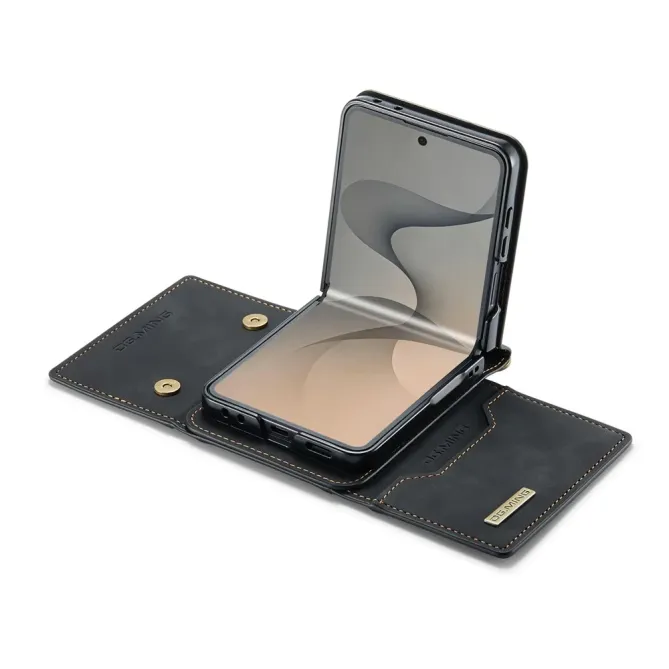 Coque Samsung Galaxy Z Flip 8 Série M2 Pochette Multi-Cartes Amovible - Couleurs: Noir