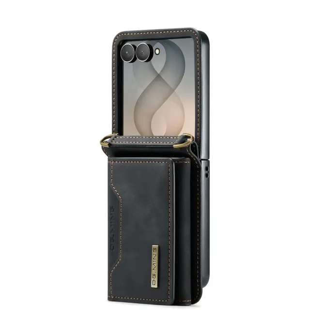 Coque Samsung Galaxy Z Flip 8 Série M2 Pochette Multi-Cartes Amovible - Couleurs: Noir