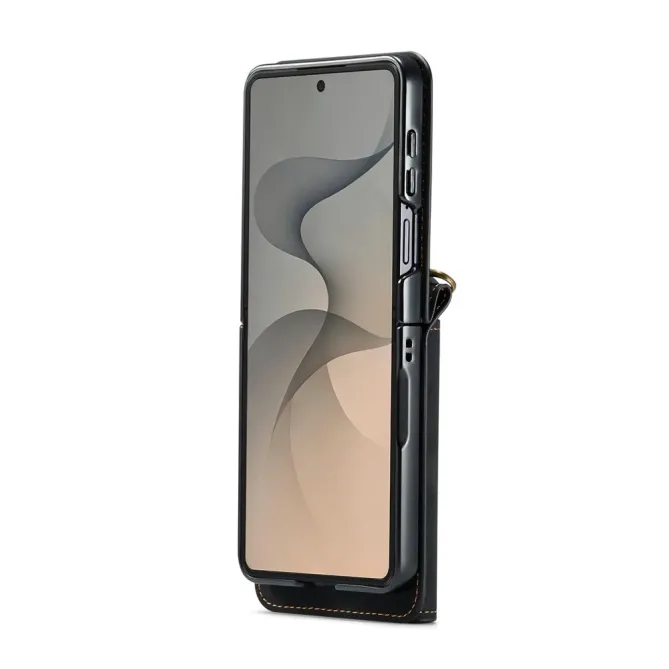 Coque Samsung Galaxy Z Flip 8 Série M2 Pochette Multi-Cartes Amovible - Couleurs: Noir