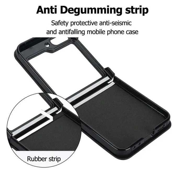 Coque Samsung Galaxy Z Flip 8 Matelassée avec Dragonne et Bandoulière - Couleurs: Noir