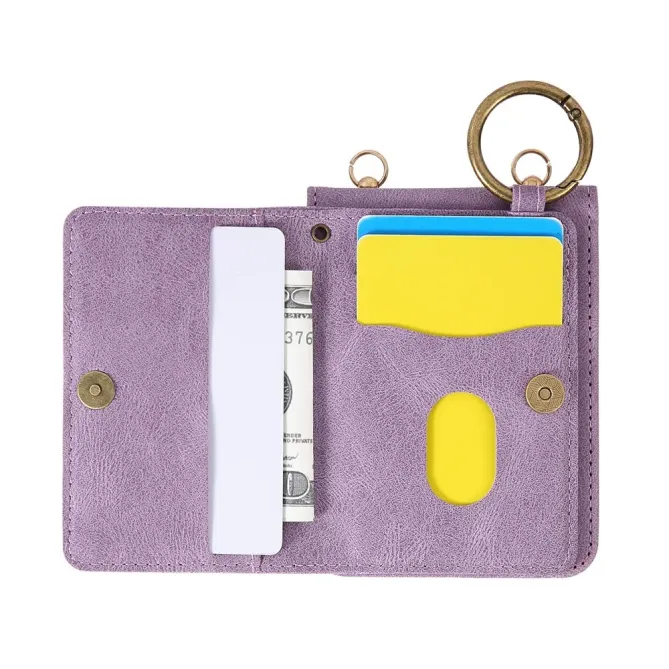 Coque Samsung Galaxy Z Flip 8 Rabat Carte Aimanté avec Anneau - Couleurs: Violet
