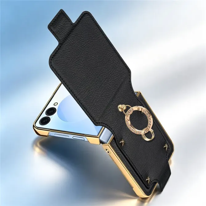 Coque Samsung Galaxy Z Flip 8 ROCK avec Anneau - Couleurs: Noir