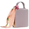 Coque Samsung Galaxy Z Flip 8 Sac de Luxe avec Miroir et Foulard - Couleurs: Or Rose
