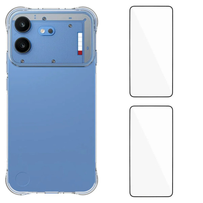 Coque Transparente 2 Verres Trempés Nothing Phone 4b