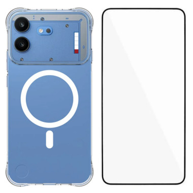 Coque Nothing Phone (4b) Magnétique Transparente avec Film Écran Verre Trempé
