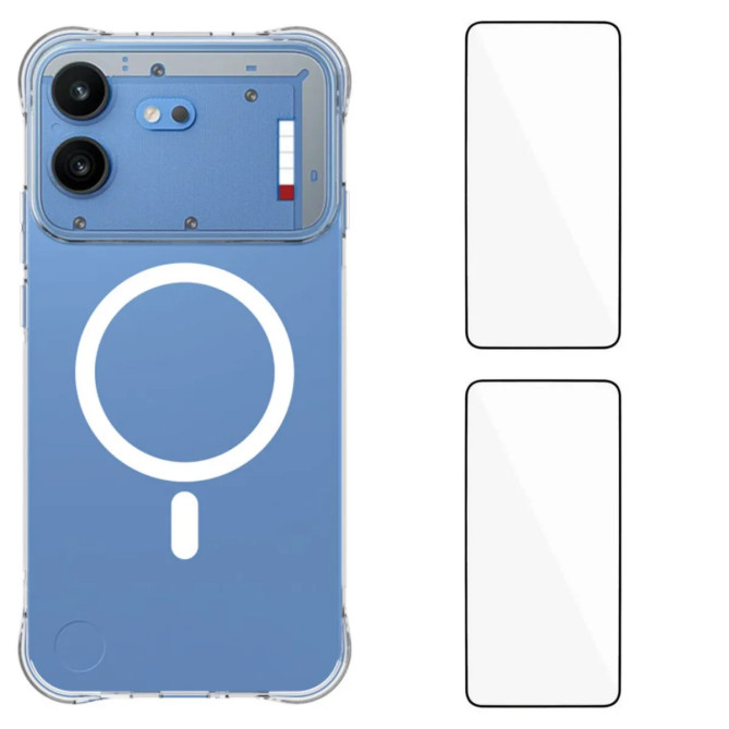 Coque Magnétique Transparente 2 Films Nothing Phone 4b