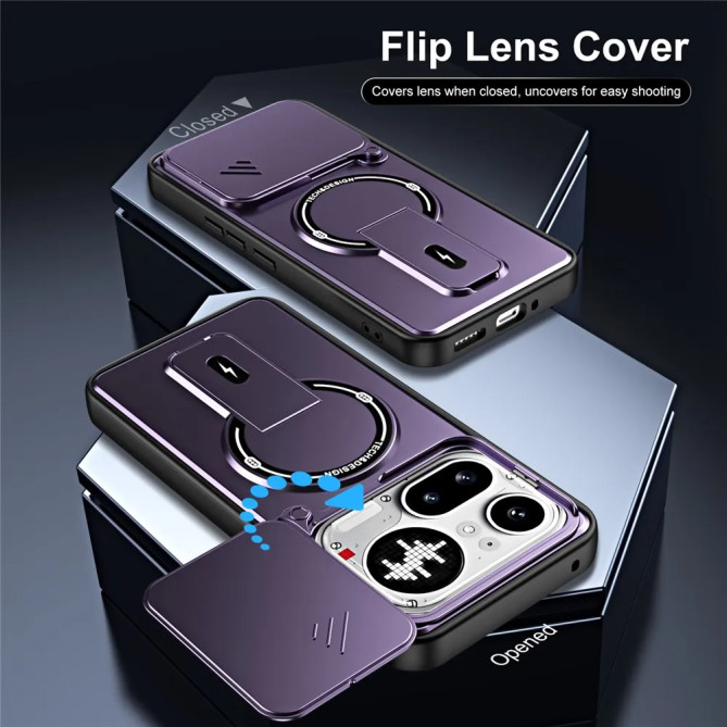 Coque Nothing Phone (4a) Pro Cache-Objectif Coulissant avec Support