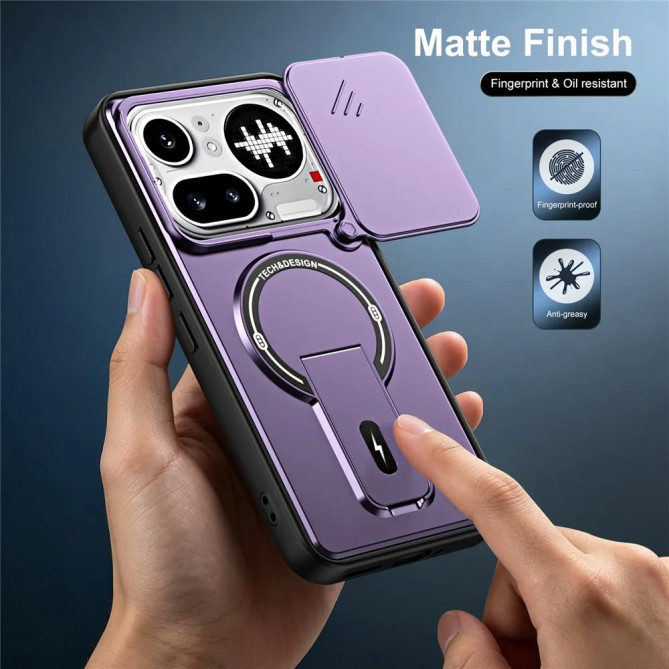 Coque Nothing Phone (4a) Pro Cache-Objectif Coulissant avec Support