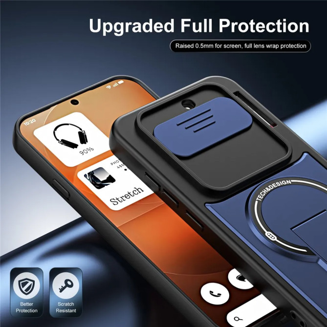 Coque Nothing Phone (4a) Cache-Objectif Coulissant avec Support