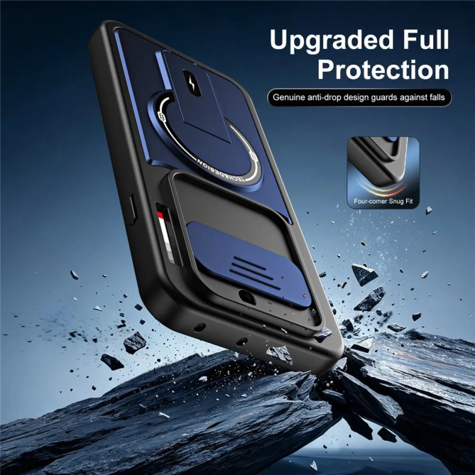 Coque Nothing Phone (4a) Cache-Objectif Coulissant avec Support