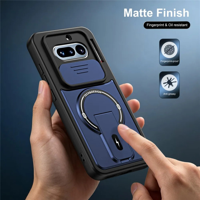 Coque Nothing Phone (4a) Cache-Objectif Coulissant avec Support