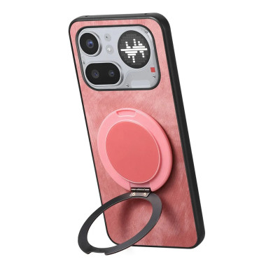 Coque Nothing Phone (4a) Pro Effet Cuir Rétro avec Anneau Rotatif Anti-Stress