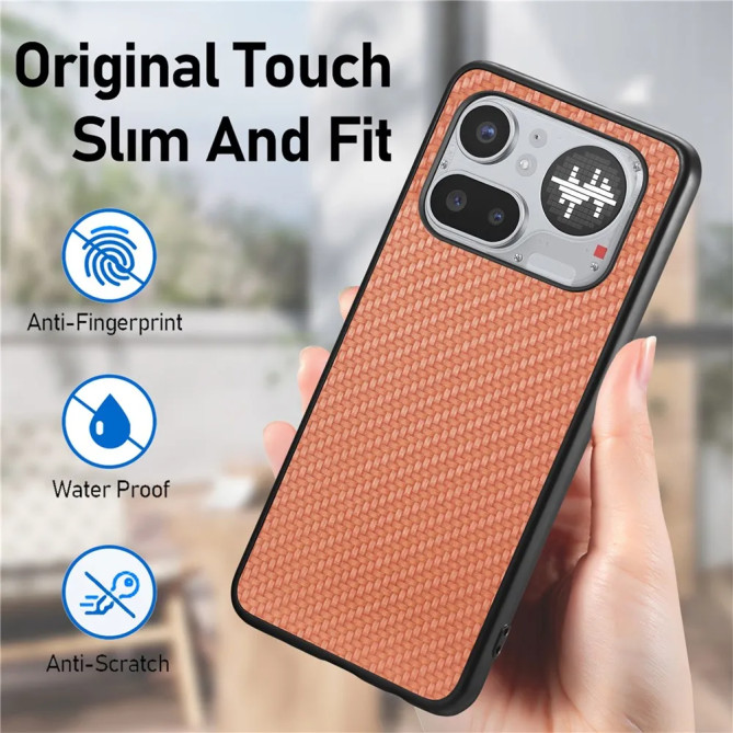 Coque Fibre Carbone Effet Cuir Nothing Phone 4a Pro