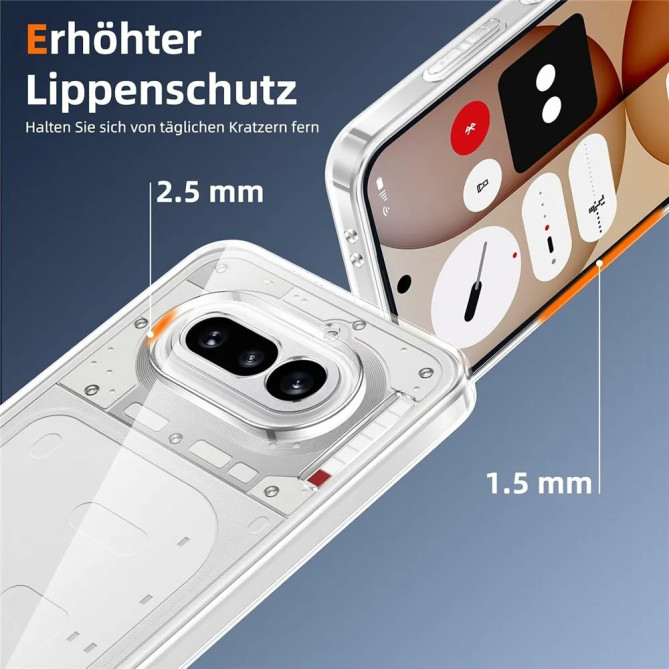Coque Transparente 2 Verres Trempés Nothing Phone 4a