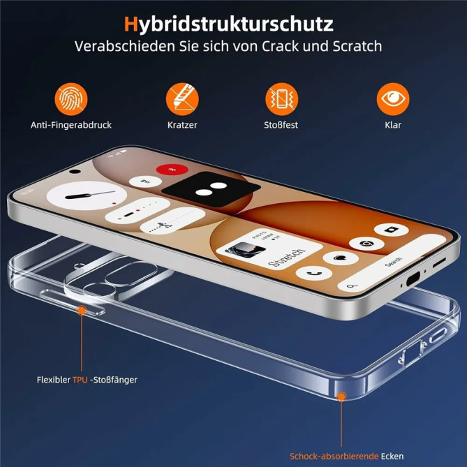 Coque Transparente 2 Verres Trempés Nothing Phone 4a
