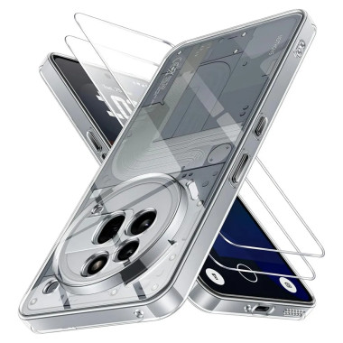 Coque Transparente 2 Verres Trempés Nothing Phone 3a Pro