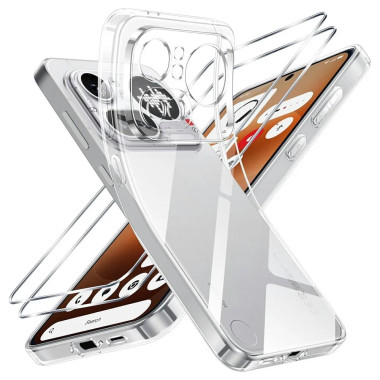 Coque Nothing Phone (4a) Pro Transparente avec 2 Verres Trempés 2,5D