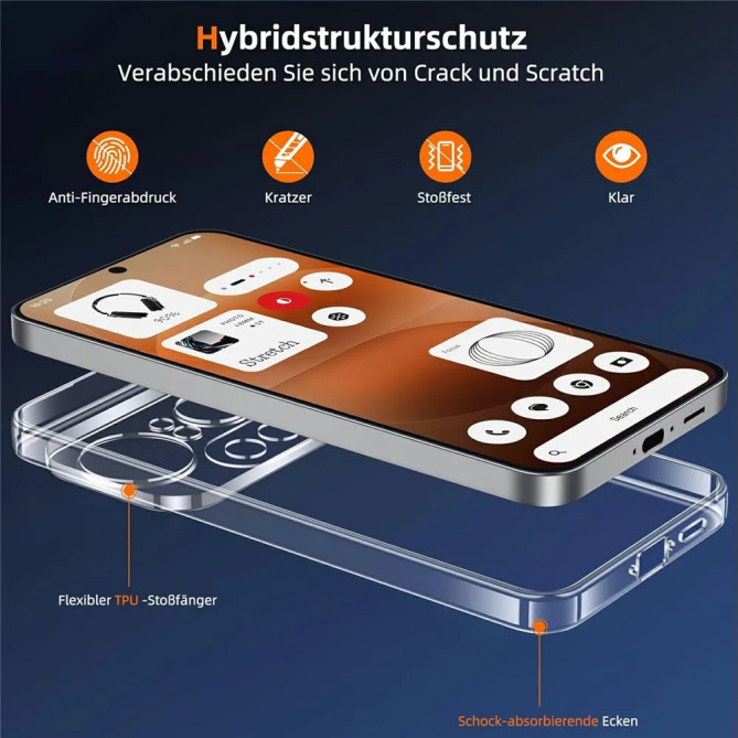 Coque Transparente 2 Verres Trempés Nothing Phone 4a Pro