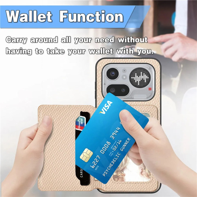 Coque Porte-Cartes RFID Fenêtre Photo Nothing 4a Pro